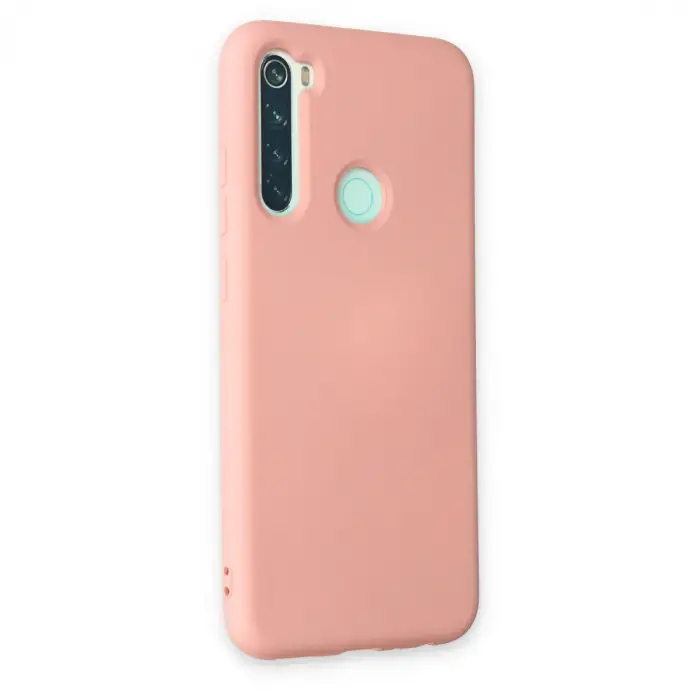 Xiaomi Redmi Note 8 Kılıf Nano İçi Kadife Silikon - Pudra