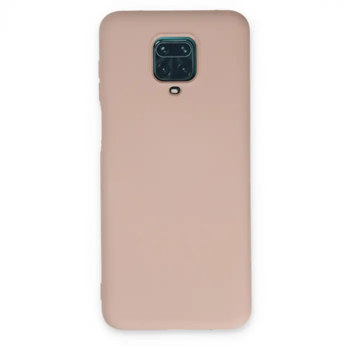 Xiaomi Redmi Note 9 Pro Kılıf Nano İçi Kadife Silikon - Pudra