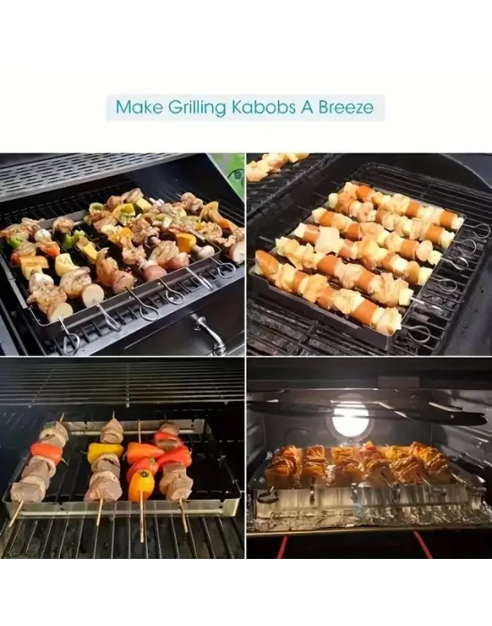 10lu Paslanmaz Çelik Şiş Seti (20 cm) - Airfryer & Mangal