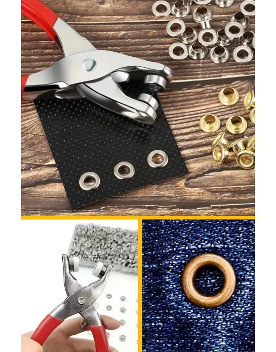 100 adet Paslanmaz Çelik Çıtçıt ve Pense Seti Metal Çıt Çıt Makinesi