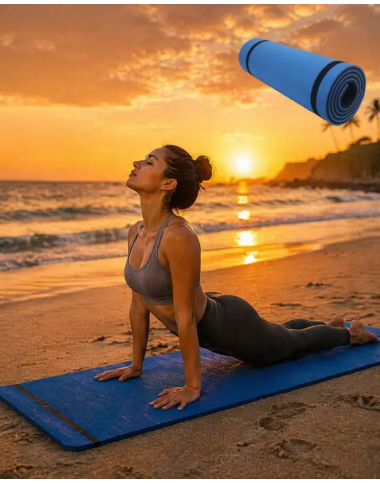 10mm Yoga Matı Mavi
