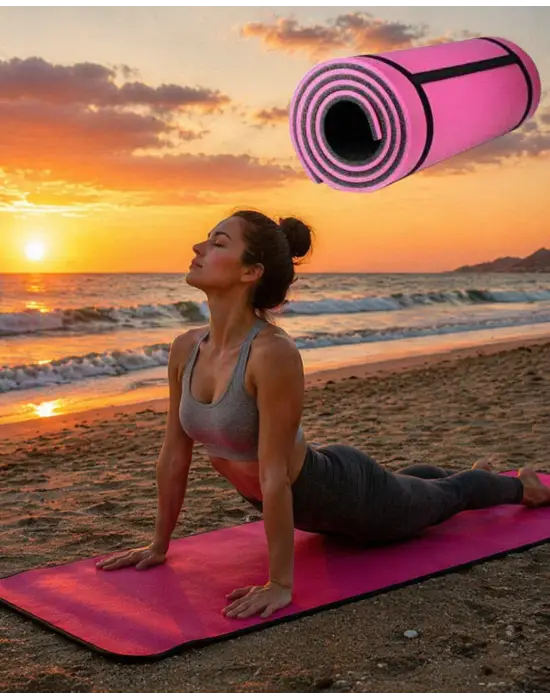 10mm Yoga Matı Pembe