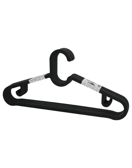 10pcs Plastik - Antrasit Gri Elbise Askısı