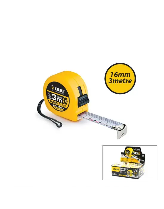 12 Adet 3mt X 16mt Stoplu Şerit Metre