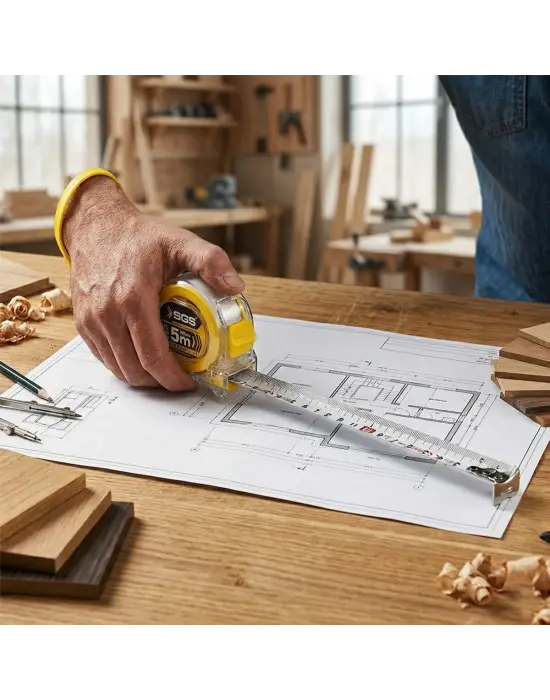 12 Adet 5mt X 25mt Şeffaf Stoplu Şerit Metre