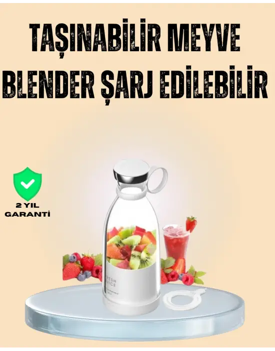 1200mah Şarjlı, Hafif Ve Pratik Taşınabilir Blender