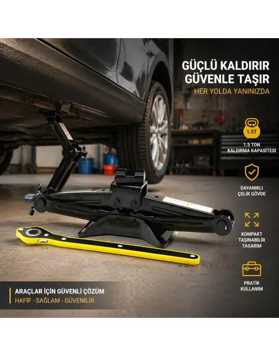 1.5 Ton - Cırcır Kollu Kriko