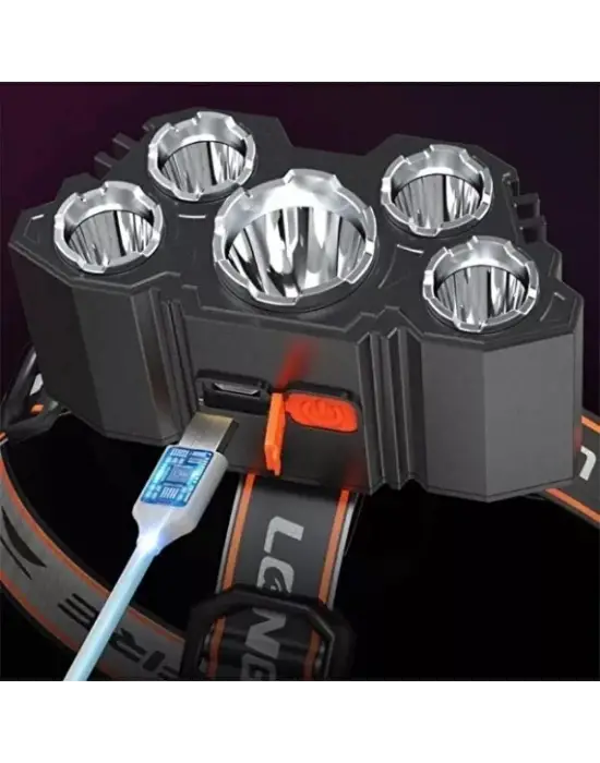 150W 5 LED Ultra Güçlü Kafa Lambası