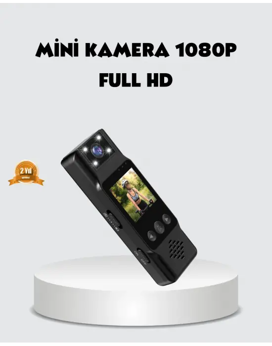 180 Derece Dönebilen Mini Kamera Full Hd Tft Ekran Hareket Sensörlü