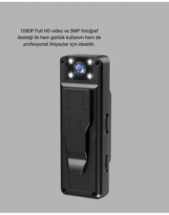 180 Derece Dönebilen Mini Kamera Full Hd Tft Ekran Hareket Sensörlü