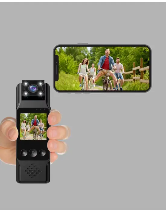 180 Derece Dönebilen Mini Kamera Full Hd Tft Ekran Hareket Sensörlü