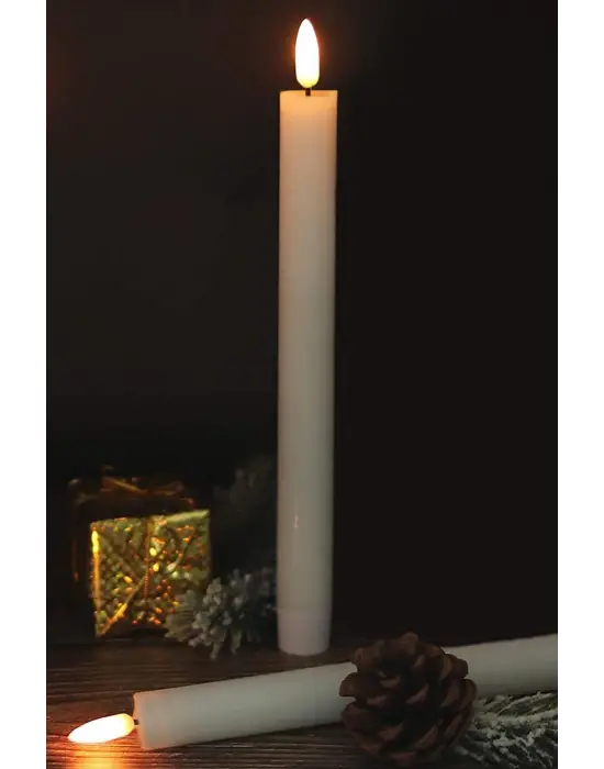 2 Adet Işıklı Şamdan Mum 25 cm