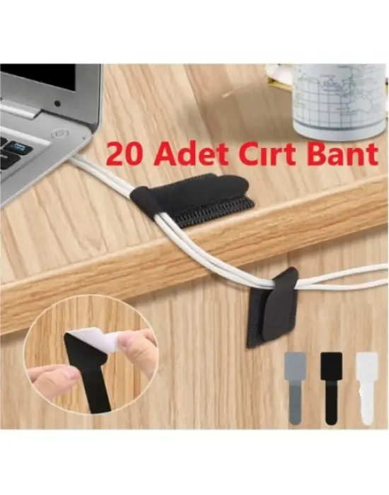 20 Adet Kendinden Yapışkanlı Cırt Cırtlı Bant