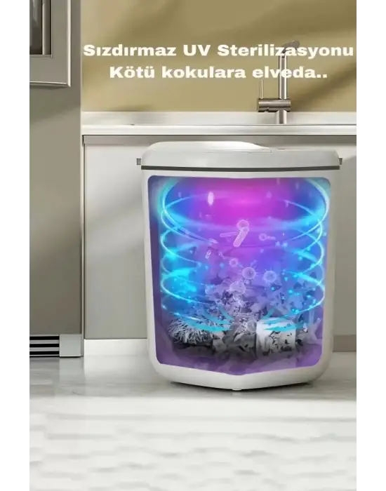 20 Lt Sensörlü Çöp Kovası – Akıllı Antibakteriyel Pilli Otomatik Kapaklı 4 Kalem Pil Dahil