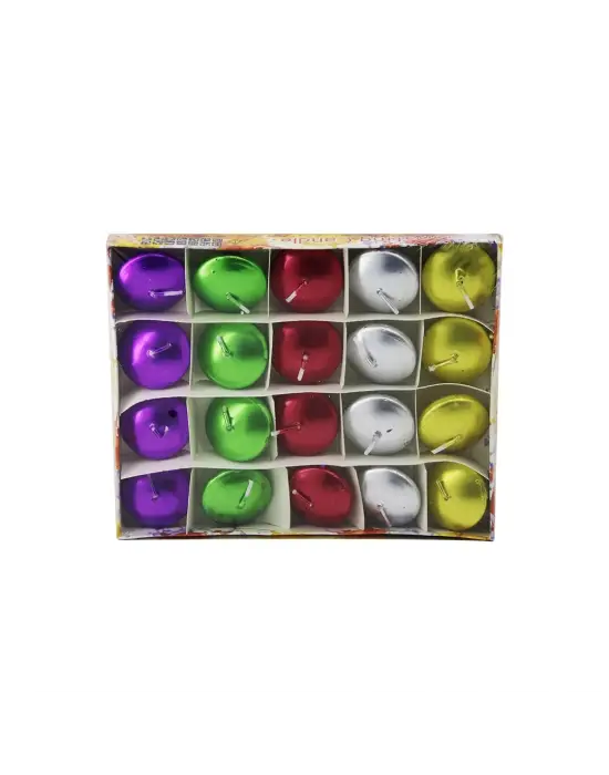 20pcs Suda Yüzen Mum Beyaz - Renkli