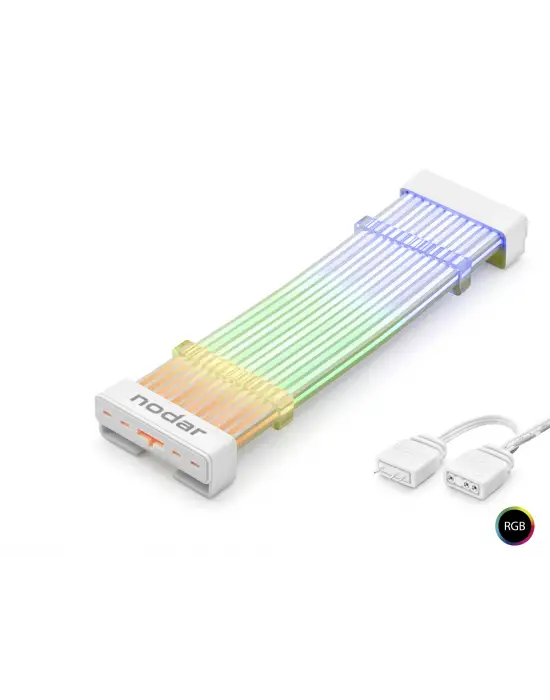 24 Pin Argb Anakart Güç Uzatma Kablosu Bükülebilir 2 Mm 54 60 Led Beyaz ND2800A