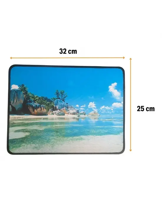 25x32 cm Küçük Boy Mouse Pad Manzara Ada