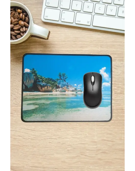 25x32 cm Küçük Boy Mouse Pad Manzara Ada