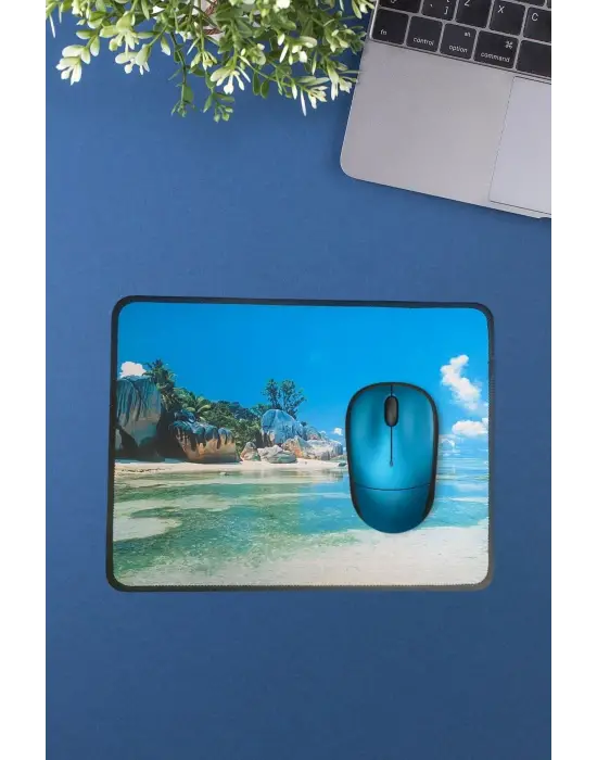 25x32 cm Küçük Boy Mouse Pad Manzara Ada