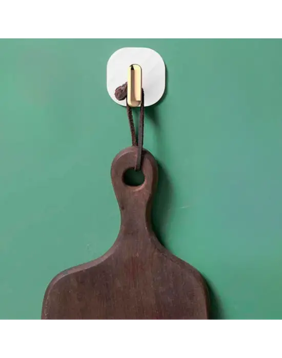 2li Yapışkanlı Retro Askılık Dolap Kapak Kulpu Beyaz