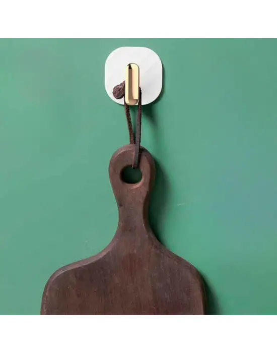 2li Yapışkanlı Retro Askılık Dolap Kapak Kulpu Beyaz