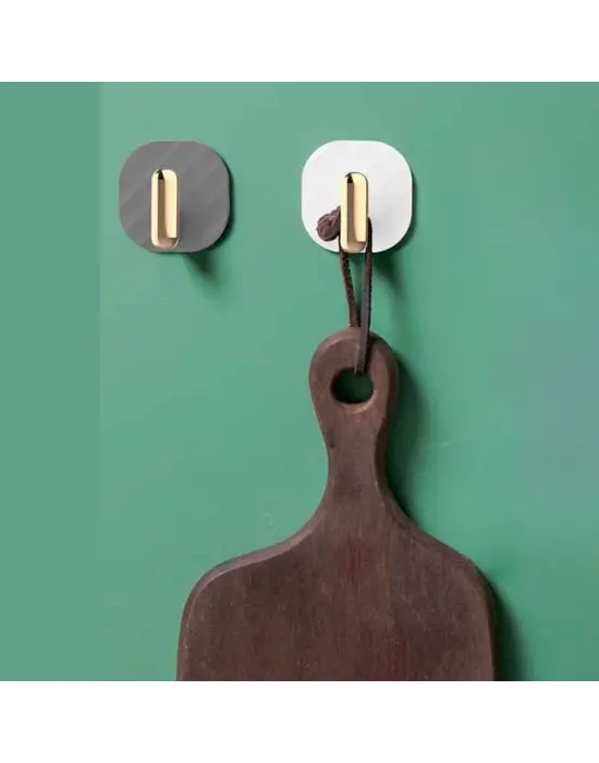 2li Yapışkanlı Retro Askılık Dolap Kapak Kulpu Gri