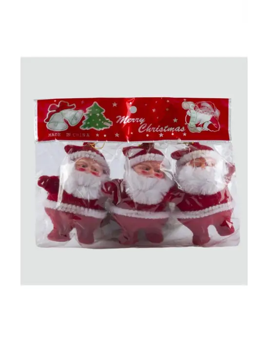3lü Noel Baba Yılbaşı Ağaç Süsü