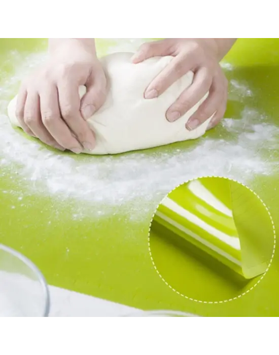 30*40 cm Hamur Matı Silikon Ölçekli Kullanımı Kolay Hamur Açma Matı