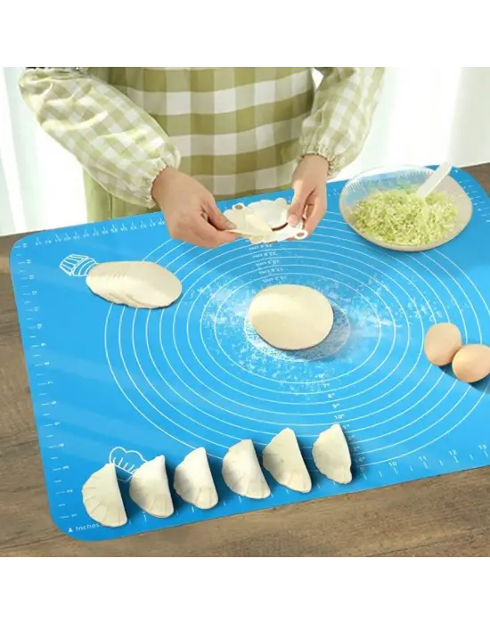 30*40 cm Hamur Matı Silikon Ölçekli Kullanımı Kolay Hamur Açma Matı