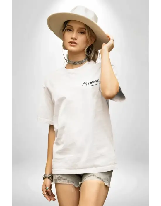 30 Ağustos Unisex Baskılı T-shirt - Beyaz