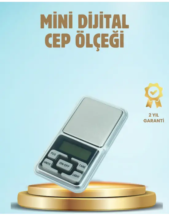 300 Gr Hassas Cep Terazisi Mavi Işıklı Lcd Ekranlı