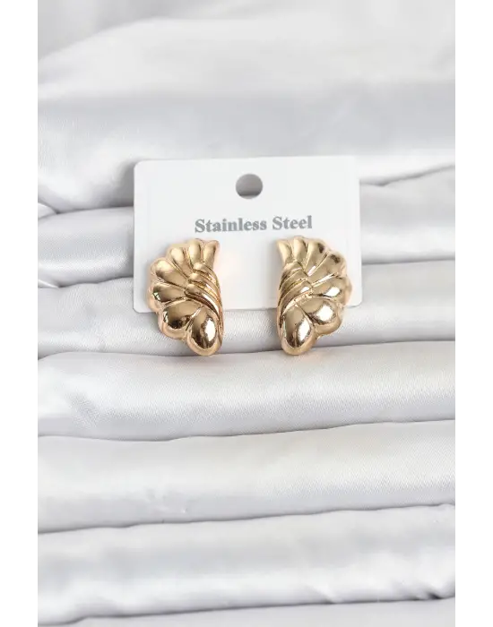316L Çelik Gold Renk Vintage Model Kadın Küpe