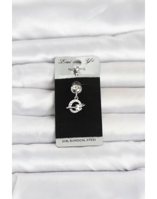 316L Cerrahi Çelik Sallantılı Yıldız Model Göbek Piercing