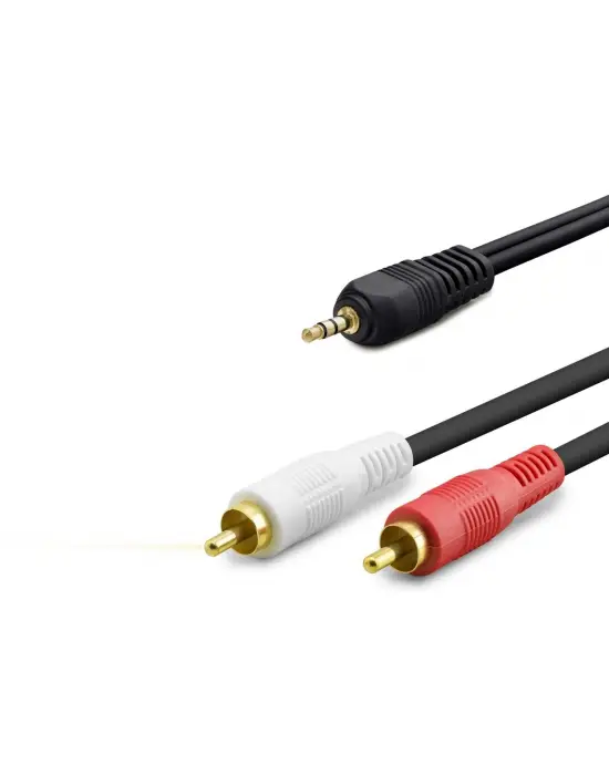 3.5 Mm To 2Rca Kablo 2Lıne Gold 1.5M Siyah HDX1058