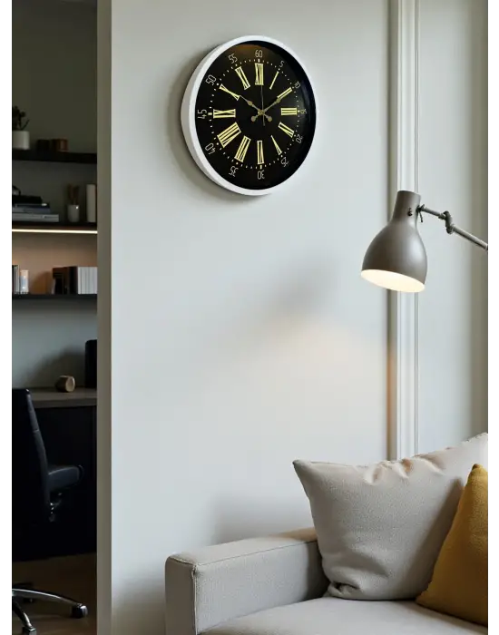 36 Cm Beyaz Dekoratif Duvar Saati