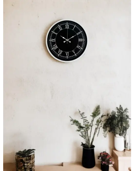36 Cm Beyaz Dekoratif Duvar Saati