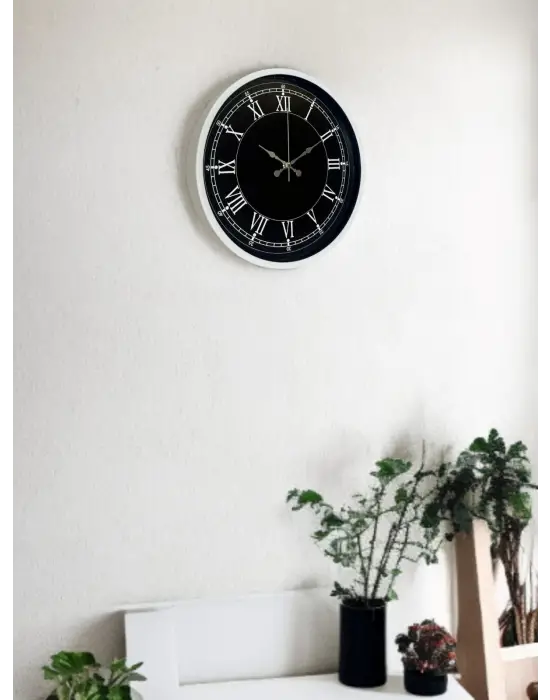 36 Cm Beyaz Dekoratif Duvar Saati
