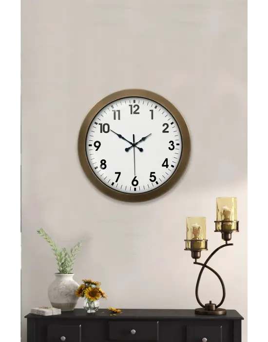 36 cm Eskitme Metal Standart Duvar Saati