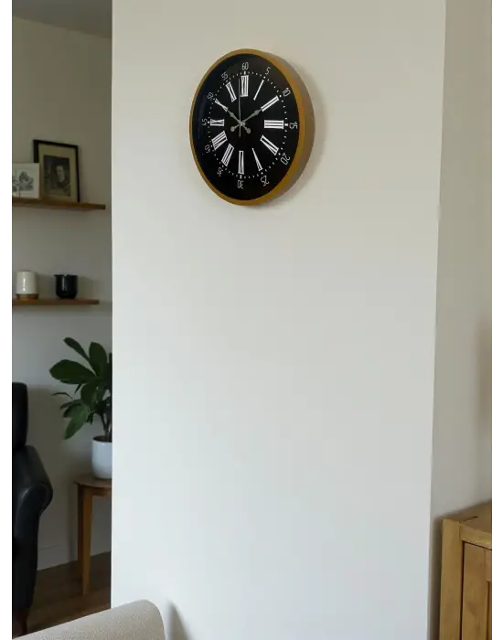 36 Cm Kahverengi Dekoratif Duvar Saati
