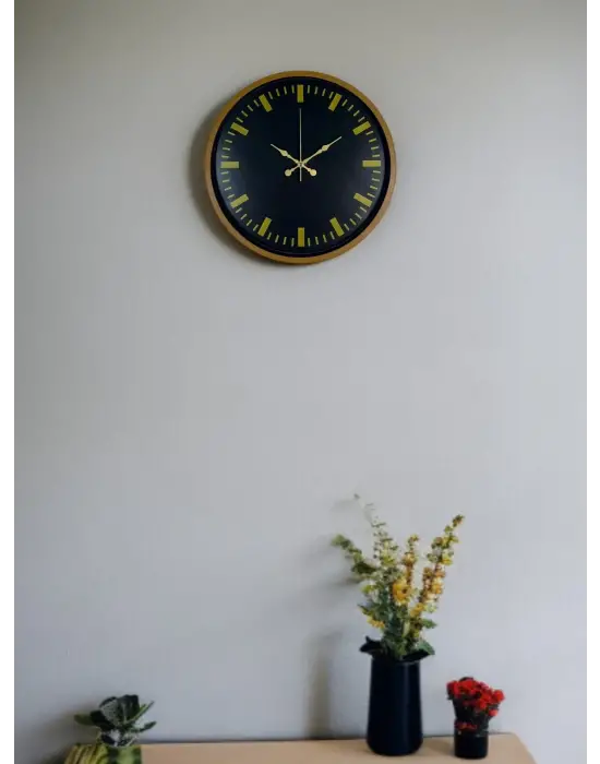 36 Cm Kahverengi Modern Duvar Saati