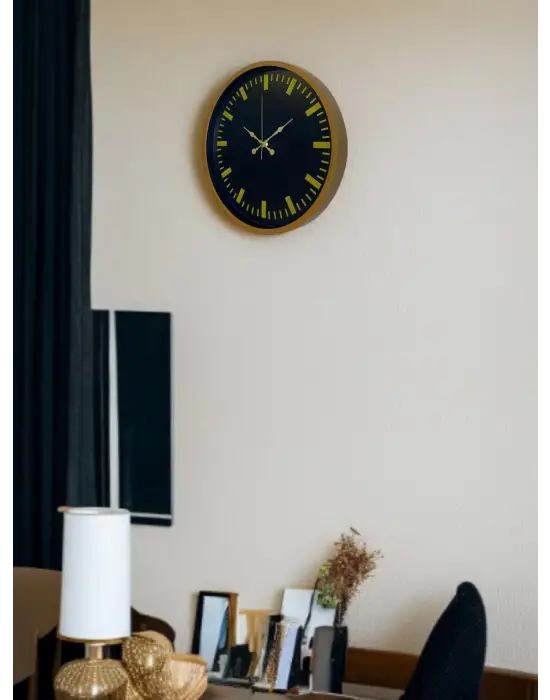 36 Cm Kahverengi Modern Duvar Saati