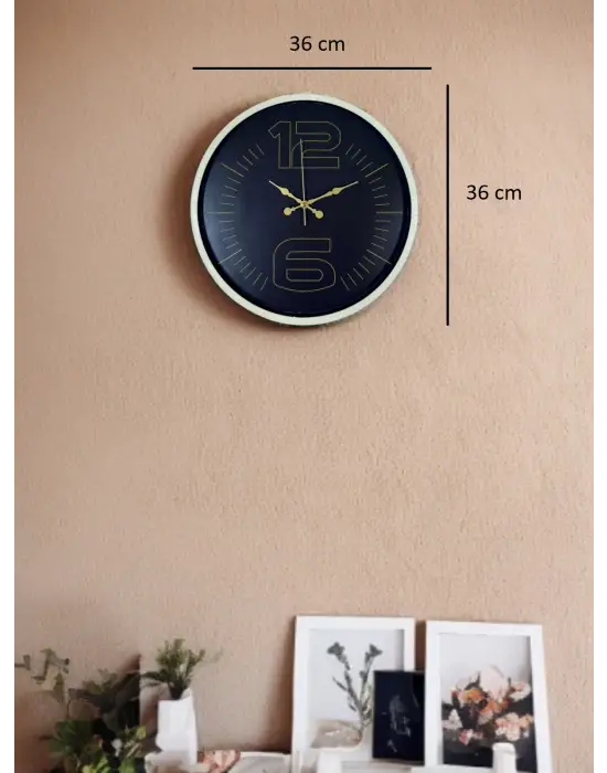 36 Cm Krem Dekoratif Duvar Saati