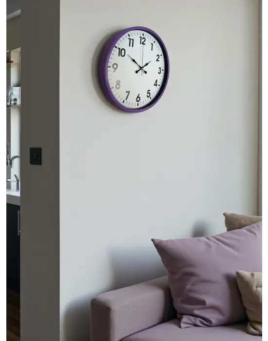 36 Cm Mor Standart Duvar Saati