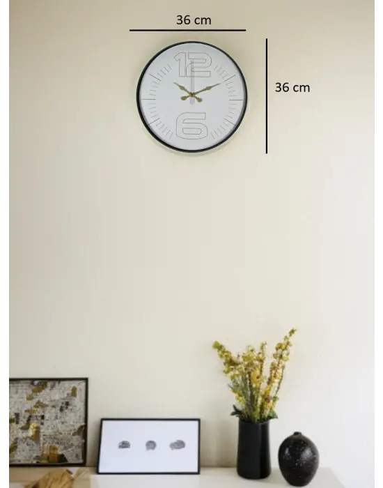 36 Cm Sade Dekoratif Duvar Saati