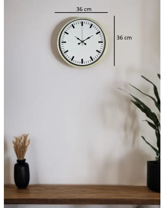 36 Cm Sade Dekoratif Duvar Saati