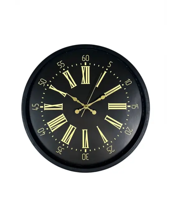 36 Cm Siyah Modern Duvar Saati