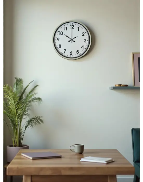 36 Cm Standart Krem Duvar Saati