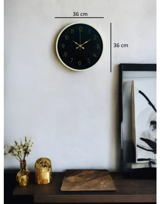 36 Cm Standart Krem Duvar Saati
