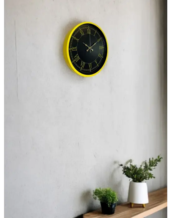 36 Cm Standart Sarı Duvar Saati