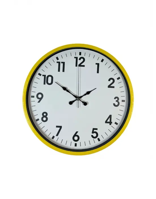 36 Cm Standart Sarı Duvar Saati
